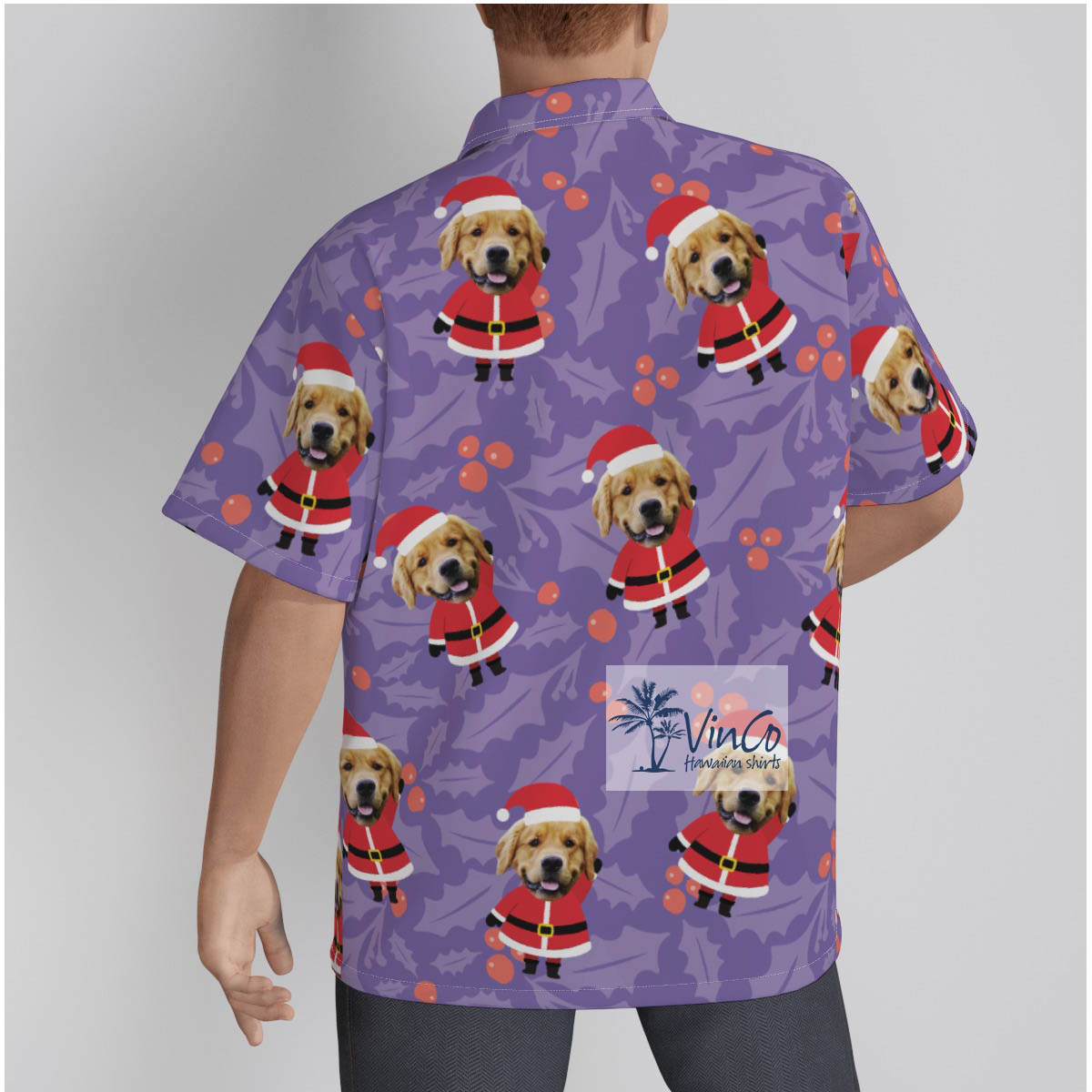 Custom Pet Face Personalized Christmas Gift Hawaiian Shirt