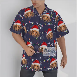 Custom Dog Face Personalized Christmas Hawaiian Shirt