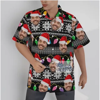 Personalized Faces Custom Ugly Hawaiian Shirt For Christmas
