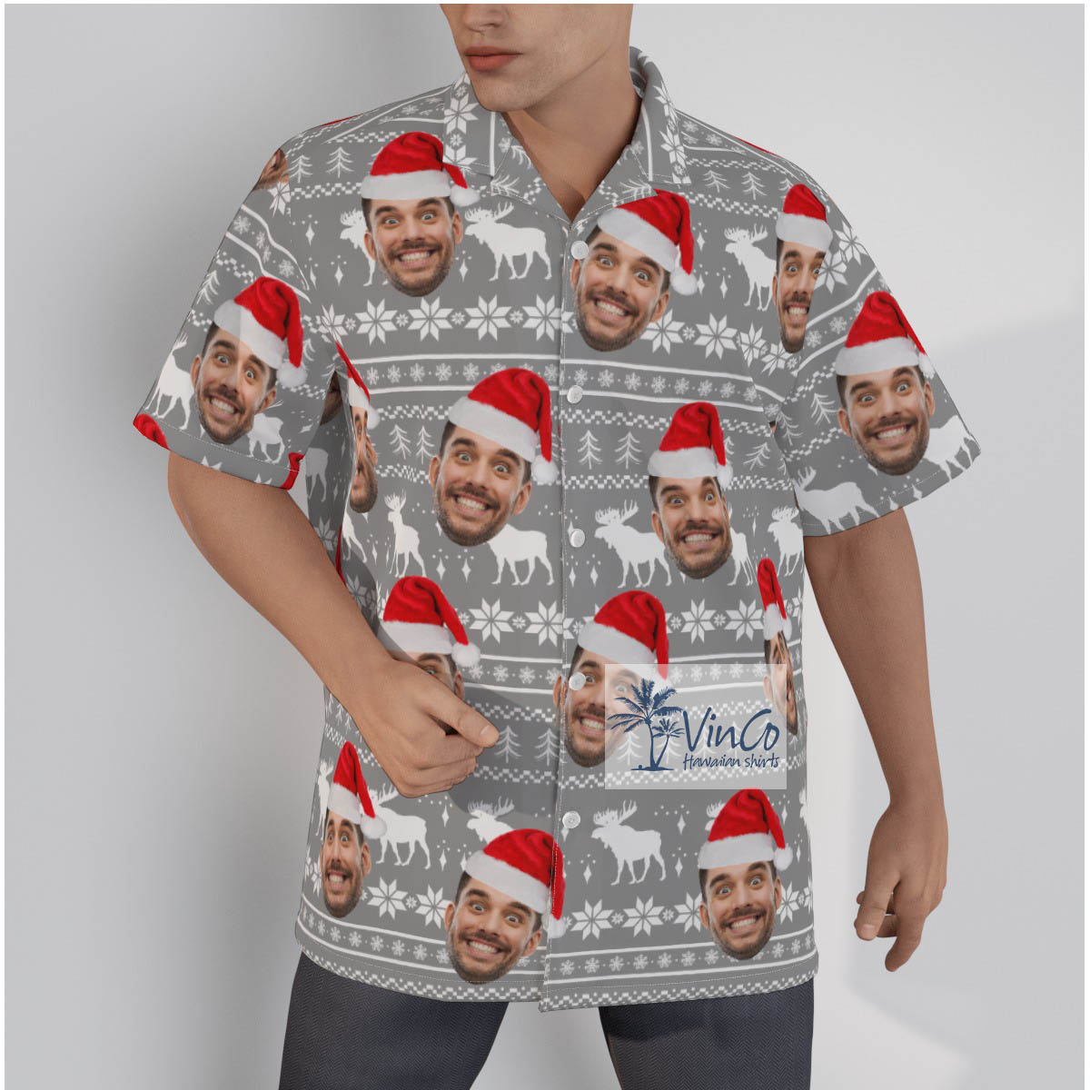 Customize Multiple Faces Christmas Shirt For Men - variant image 1