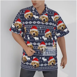 Personalized Photo Faces Christmas Hawaiian Shirt