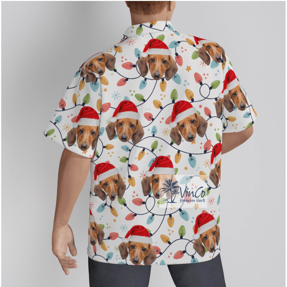 Custom Pet face Hawaiian Christmas Shirt Christmas Hat
