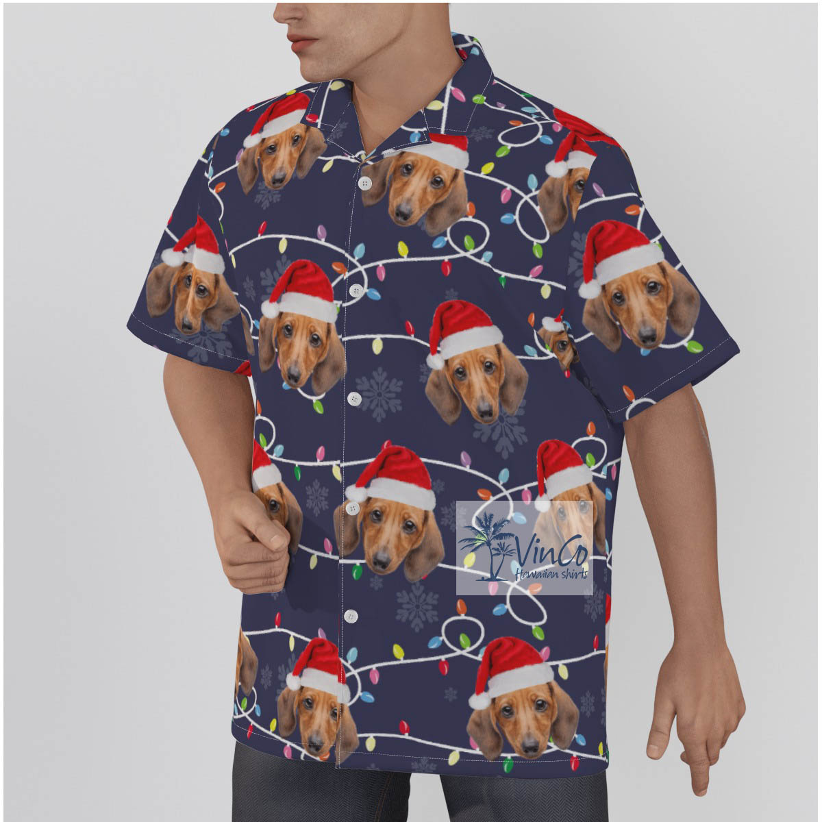 Custom Dog Face Personalized Christmas Hawaiian Shirt