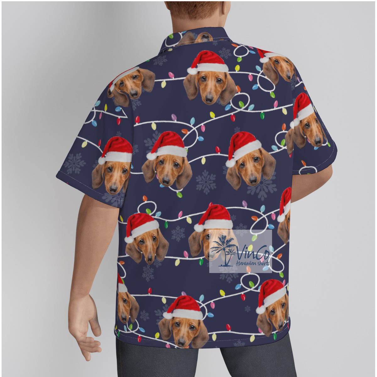 Custom Dog Face Personalized Christmas Hawaiian Shirt