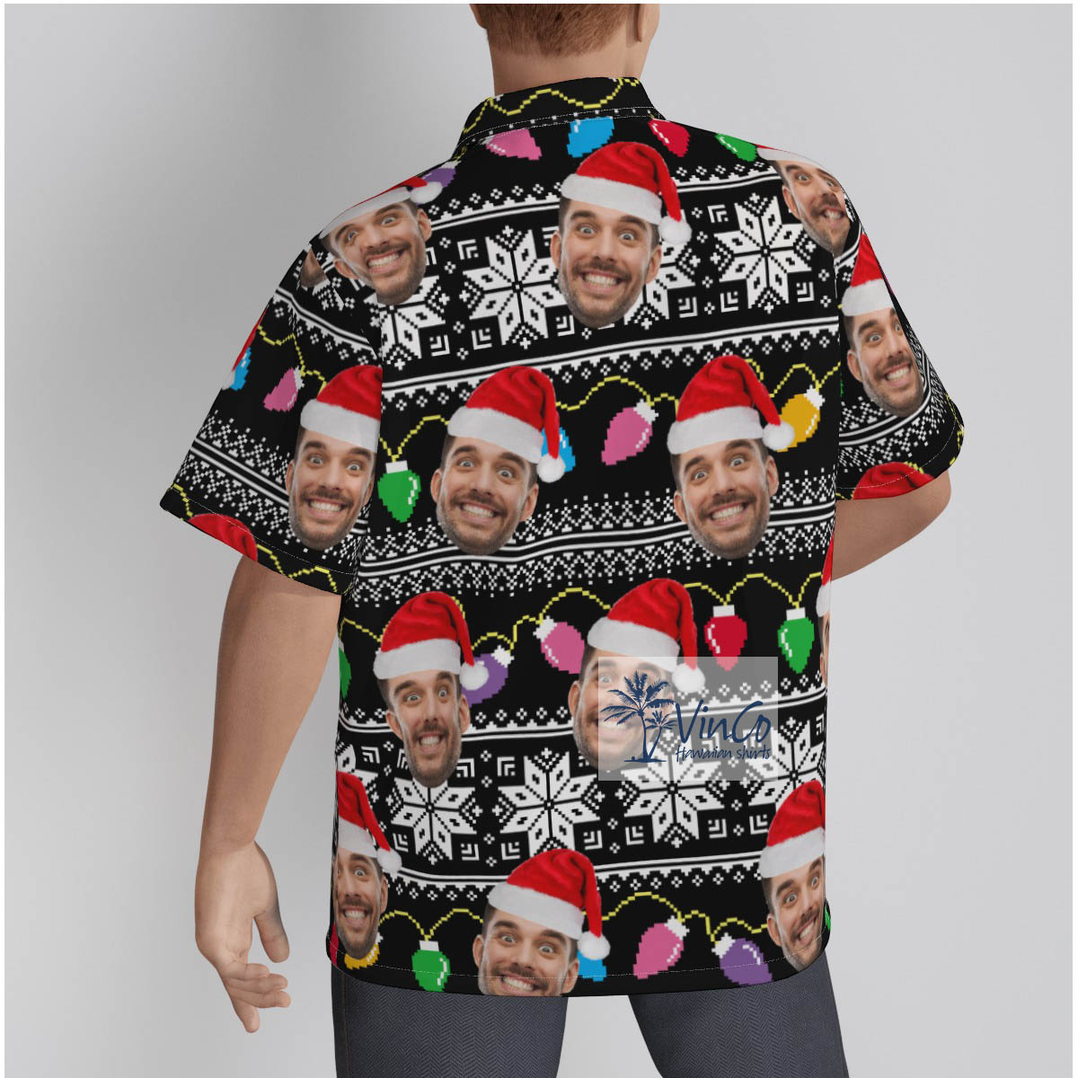 Personalized Faces Custom Ugly Hawaiian Shirt For Christmas