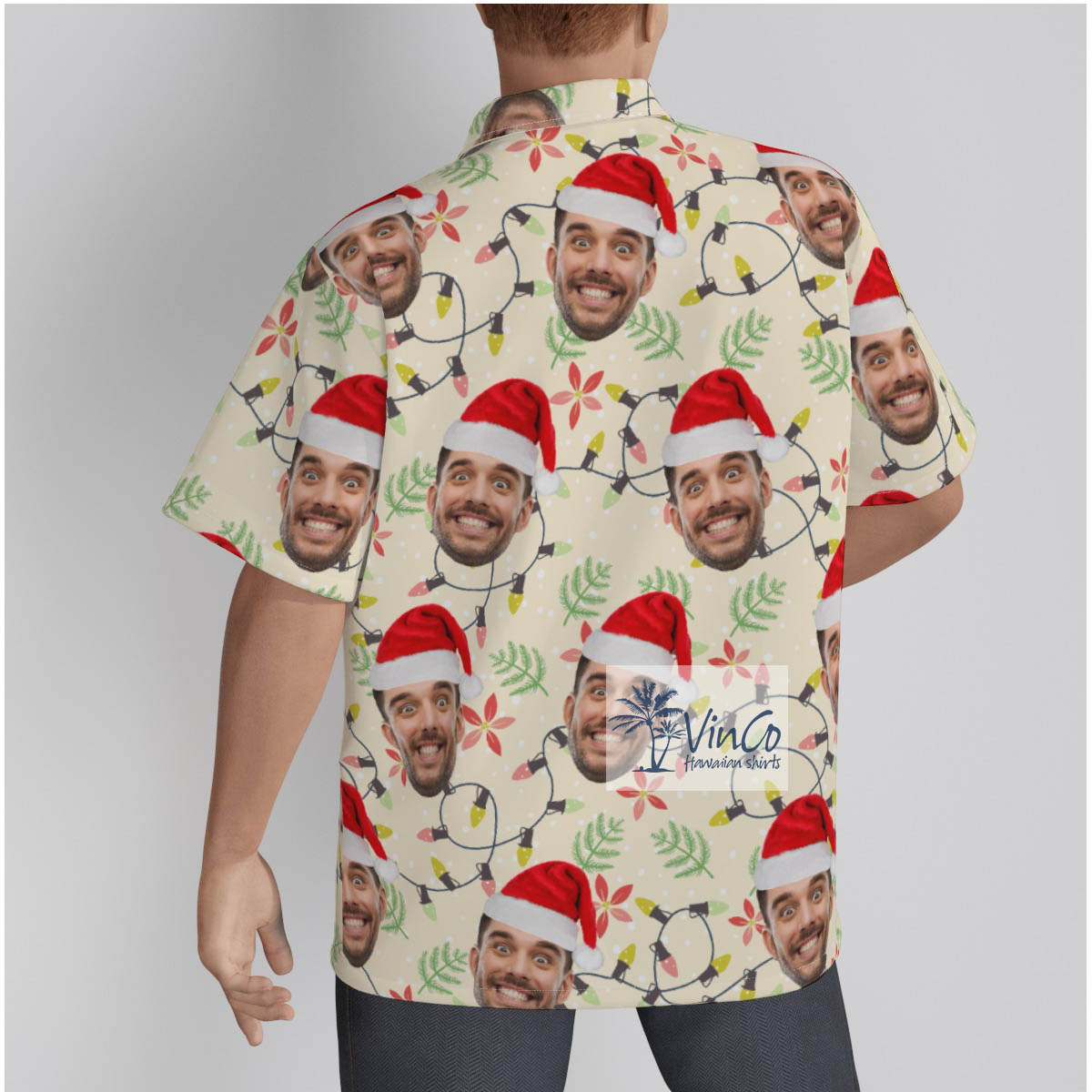 Funny Custom Multiple Faces Hawaiian Christmas Shirt