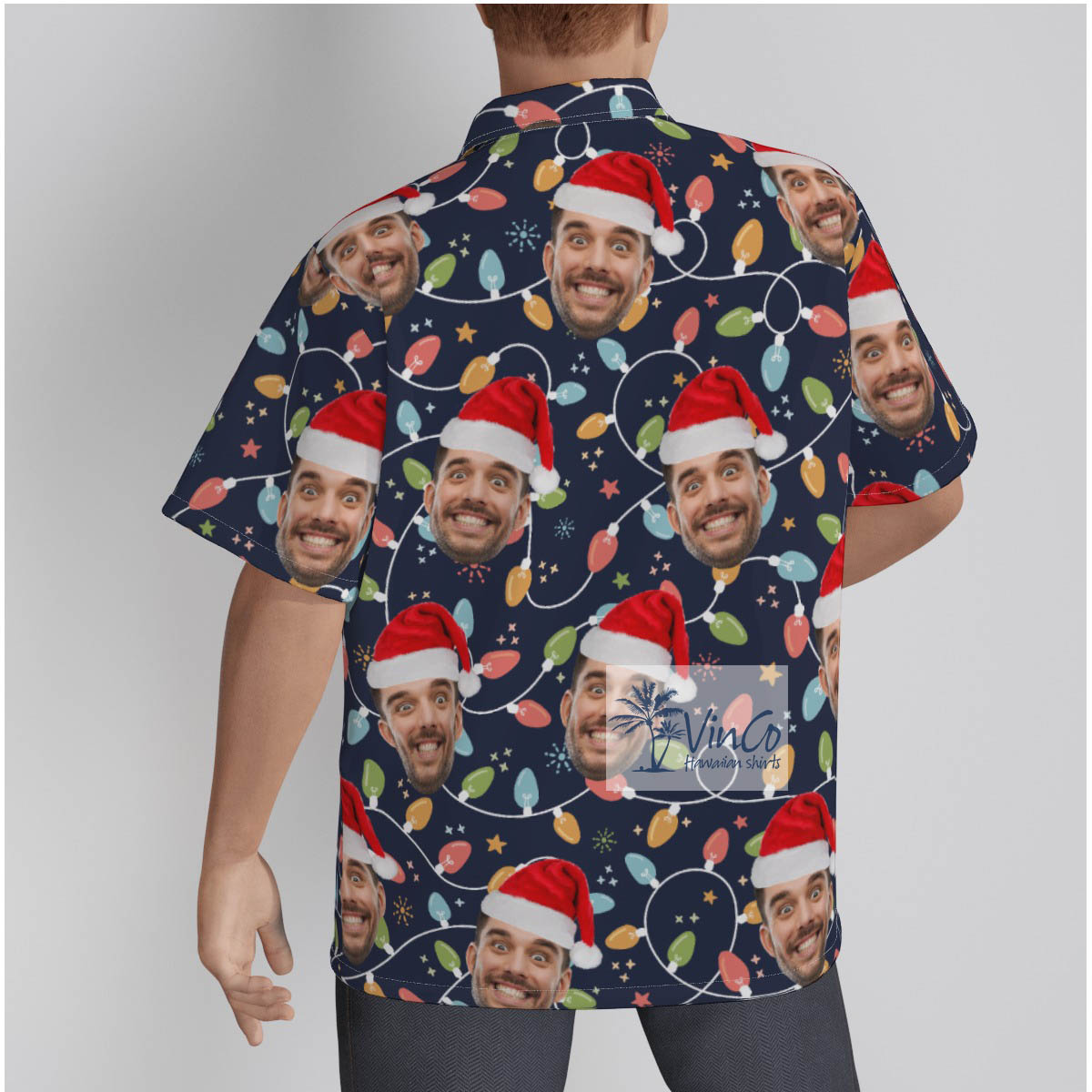 Custom Face Personalized Christmas Hawaiian Shirt