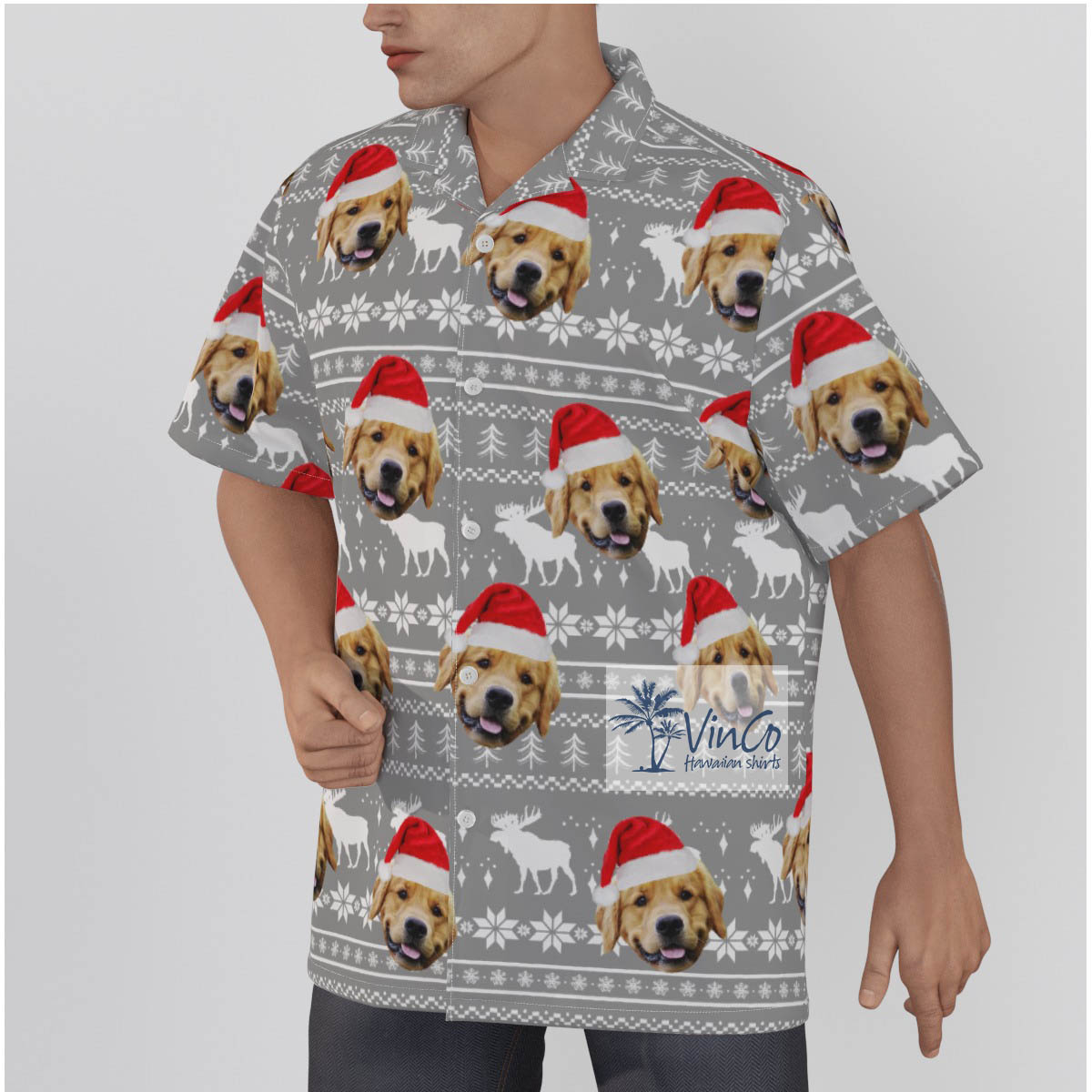 Personalized Pet Faces Ugly Christmas Shirt For Men