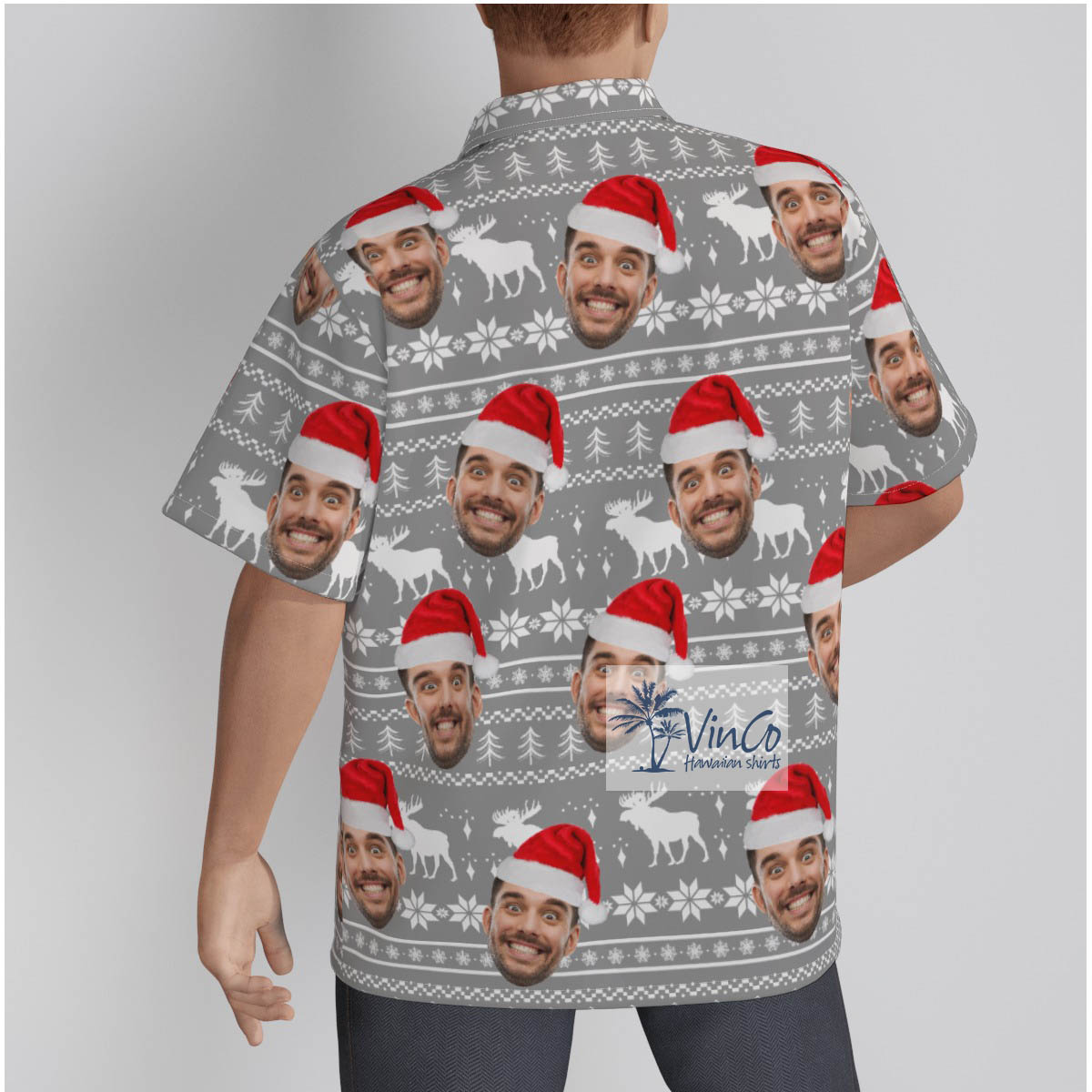 Customize Multiple Faces Christmas Shirt For Men