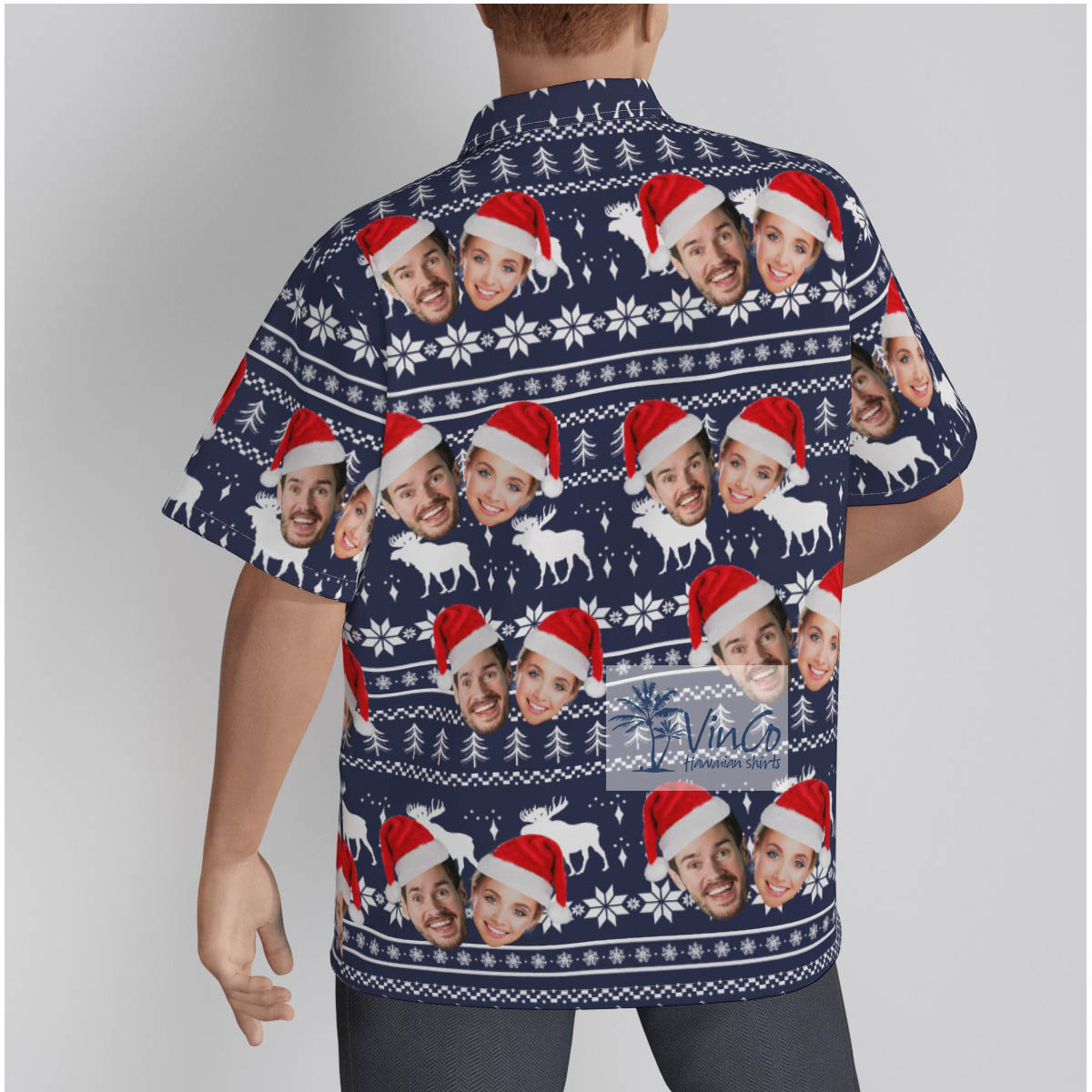 Custom Multiple Faces Ugly Hawaiian Christmas shirt