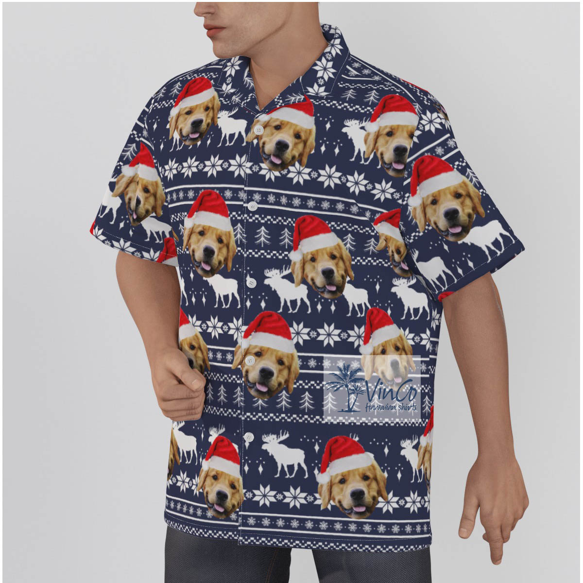 Personalized Photo Faces Christmas Hawaiian Shirt