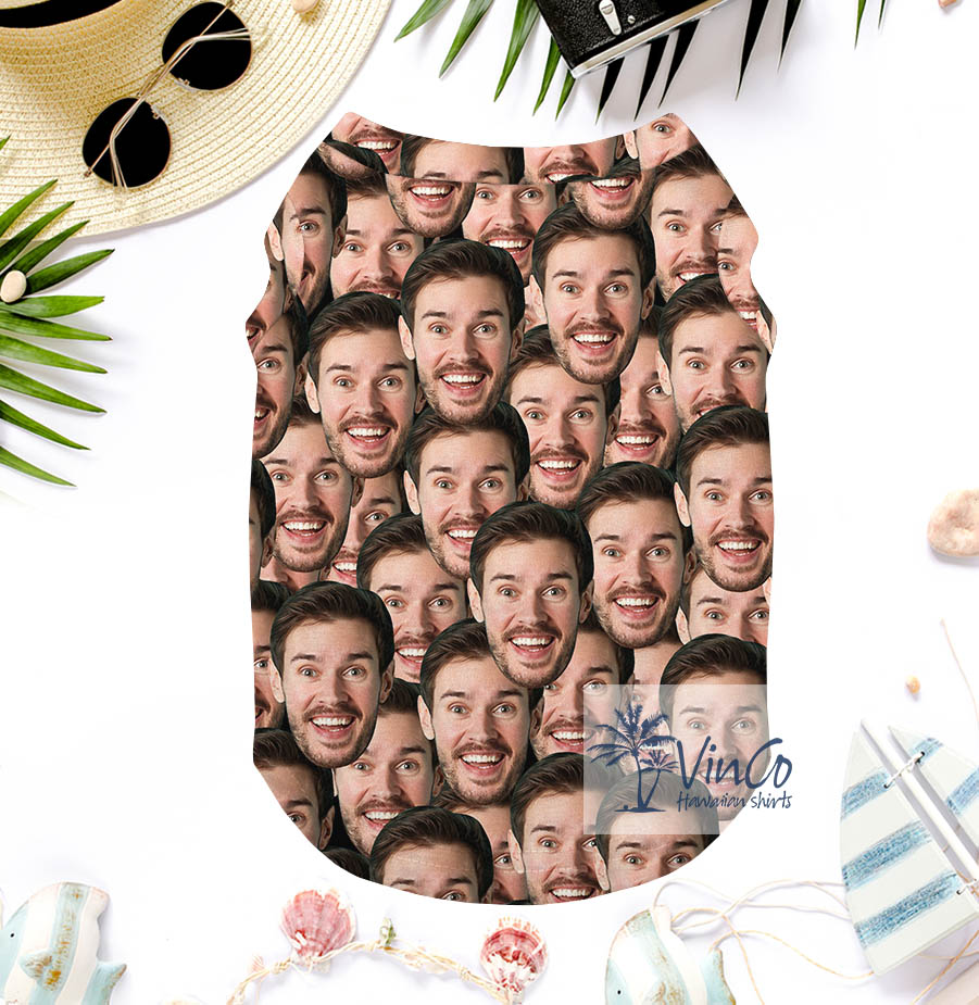Custom Dog's Hawaiian Shirt With Multiple Faces