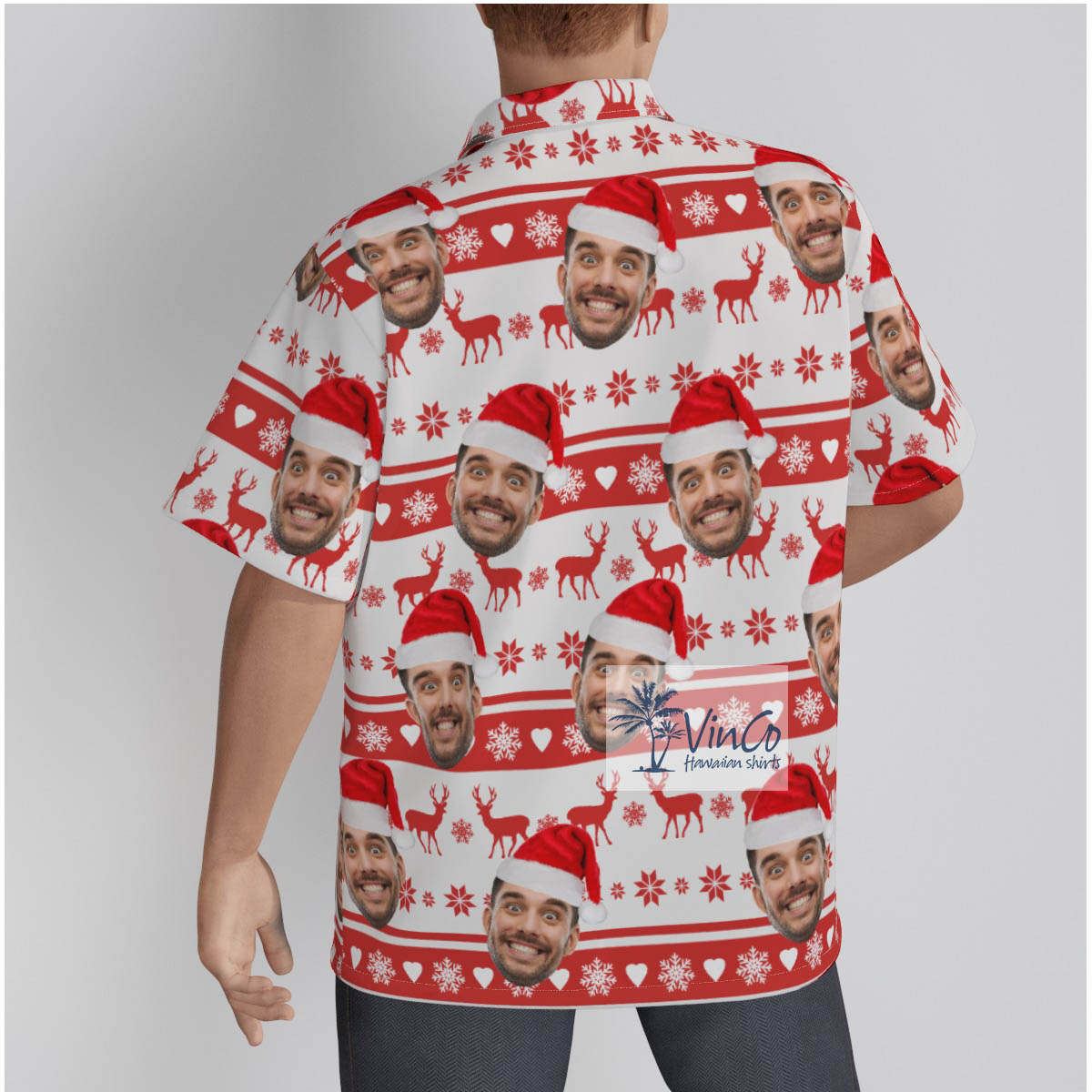 Custom Christmas Hawaiian Shirt With Faces
