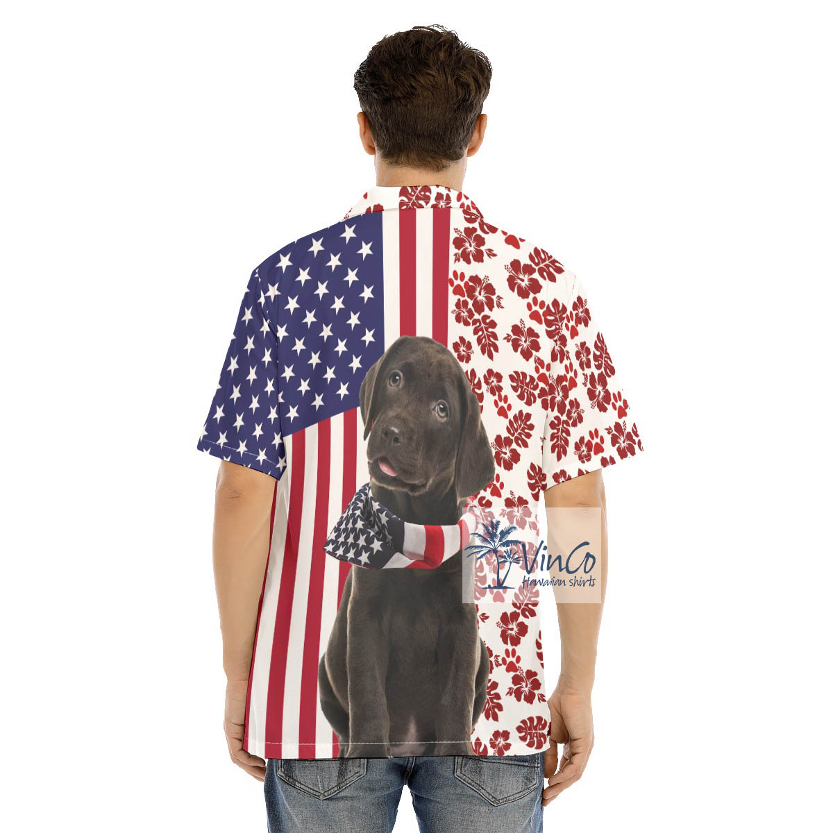Labrador Retrievers American Patriotic Hawaiian Shirt