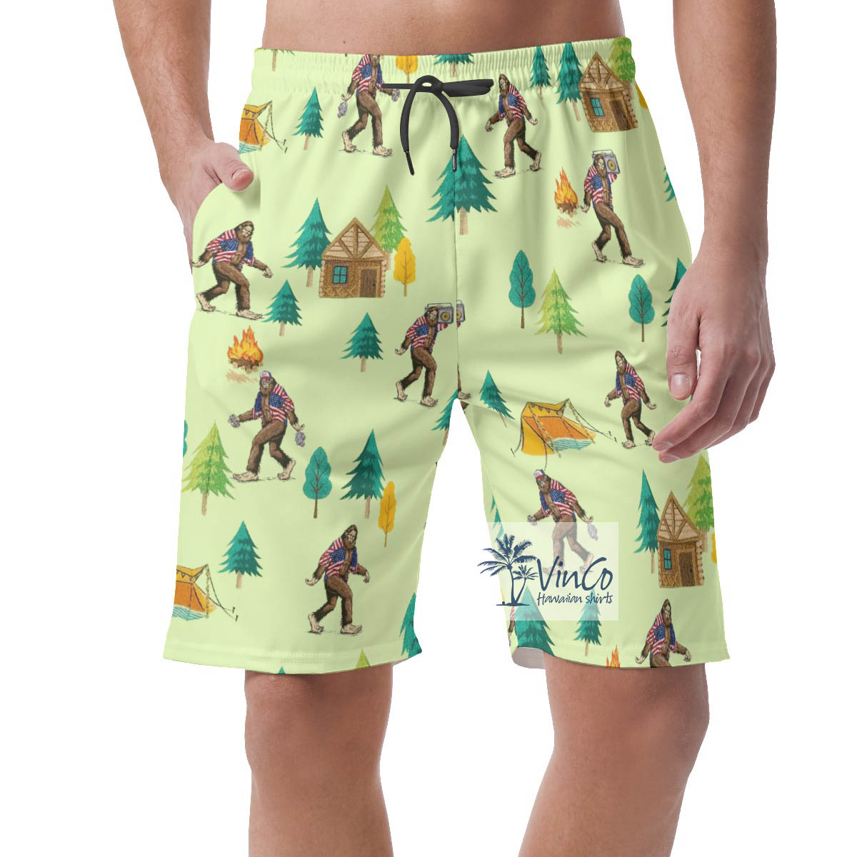 Legend Bigfoot Hawaiian Summer Shorts For Men - variant image 1