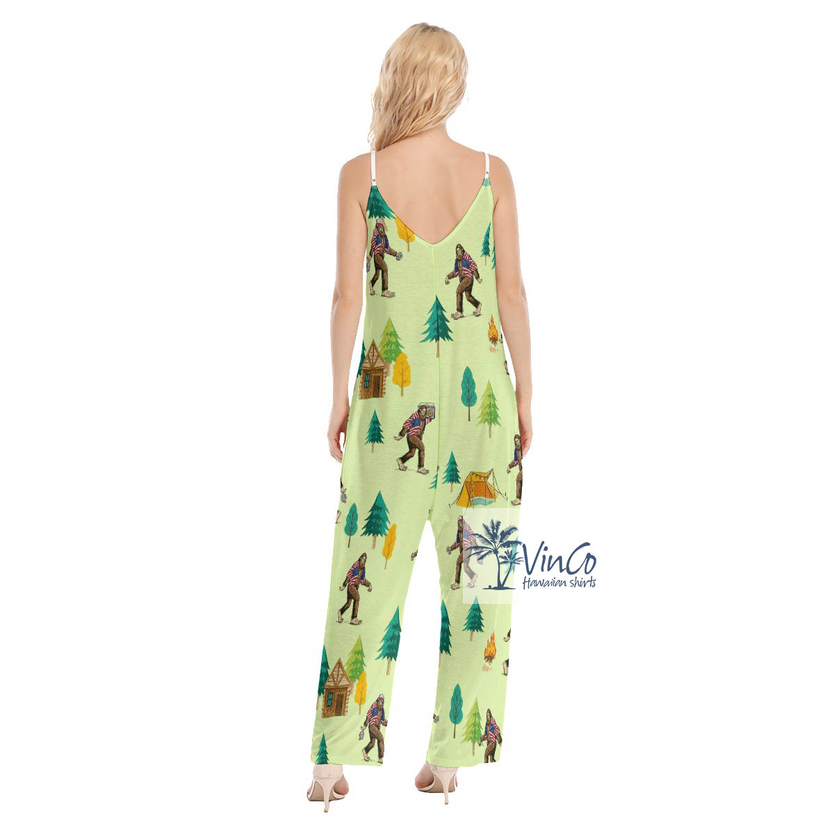 Bigfoot Summer Hawaiian Jumpsuit For Women