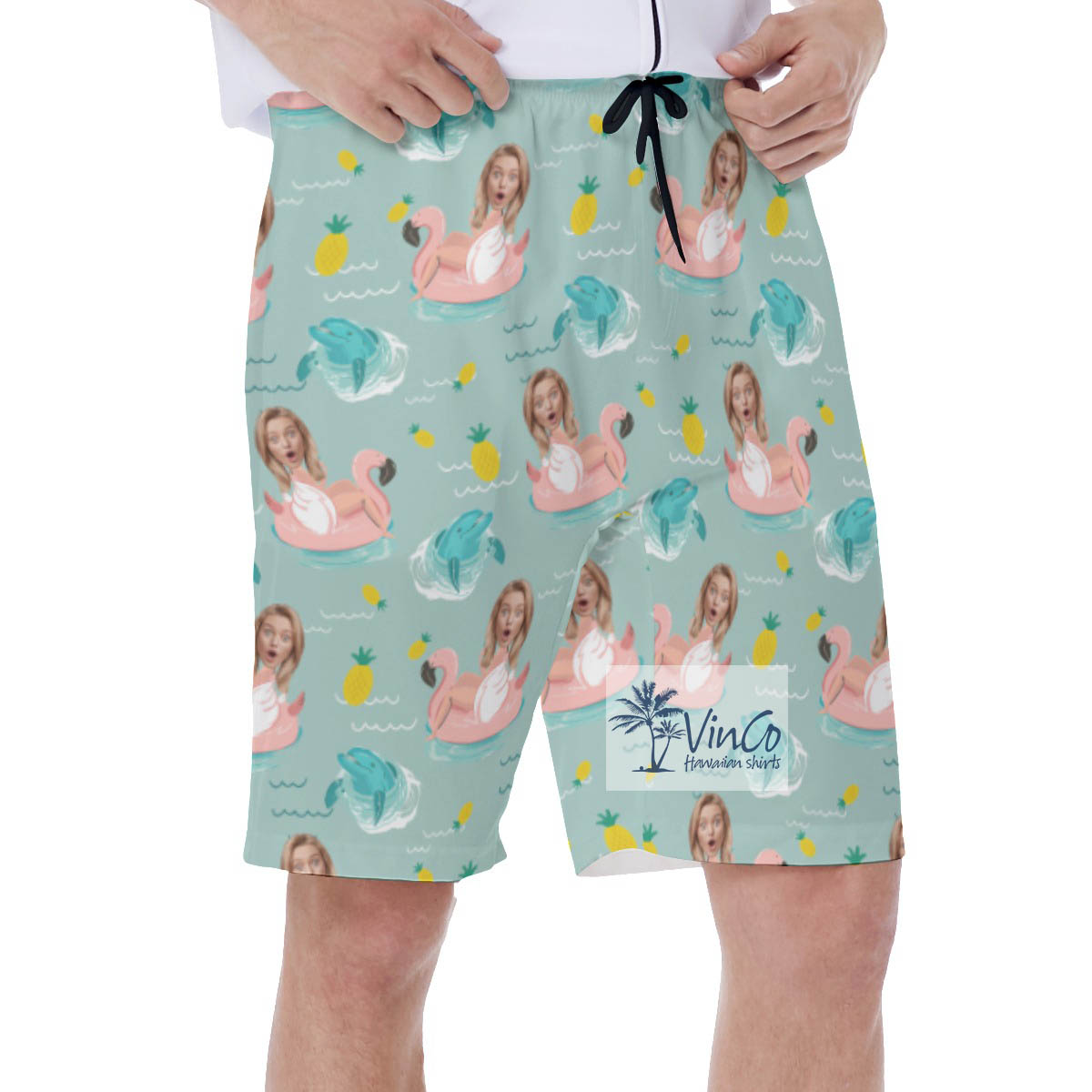 Custom Girlfriend Face Swim Trunks For Men
