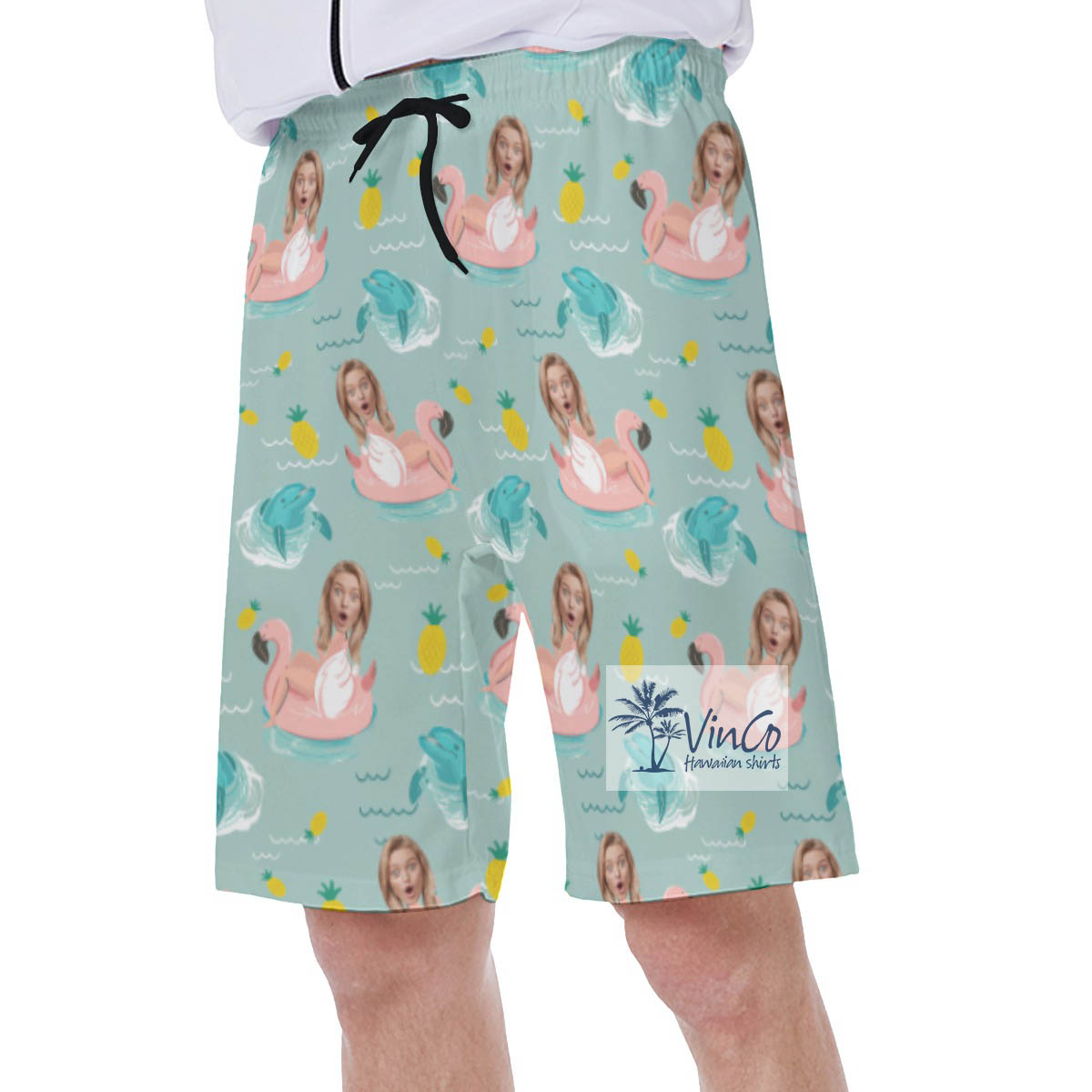 Custom Girlfriend Face Swim Trunks For Men
