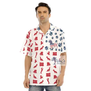 Funny Dachshund Patriotic 4th Of July Hawaiian Shirt