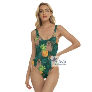 Sexy Capybara Hawaiian One Piece Swimsuit For Women