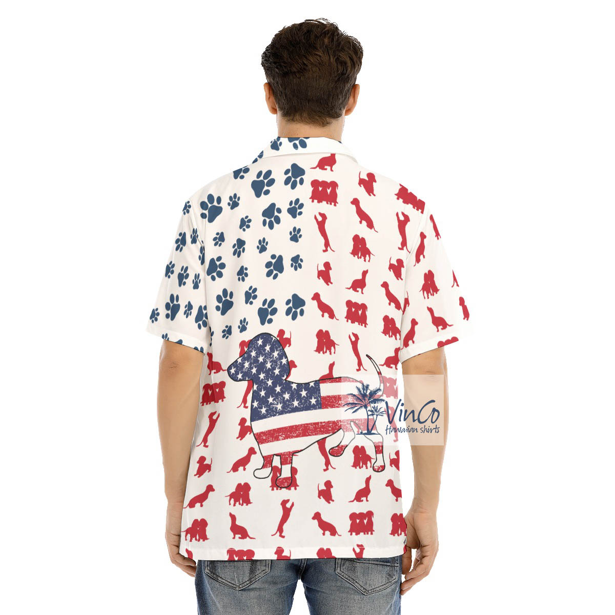 Funny Dachshund Patriotic 4th Of July Hawaiian Shirt