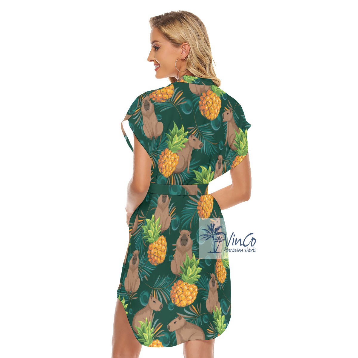 Lovely Capybara Hawaiian Dress For Girls