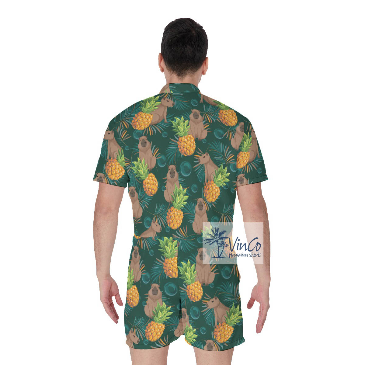 Cool Capybara Tropical Romper For Men