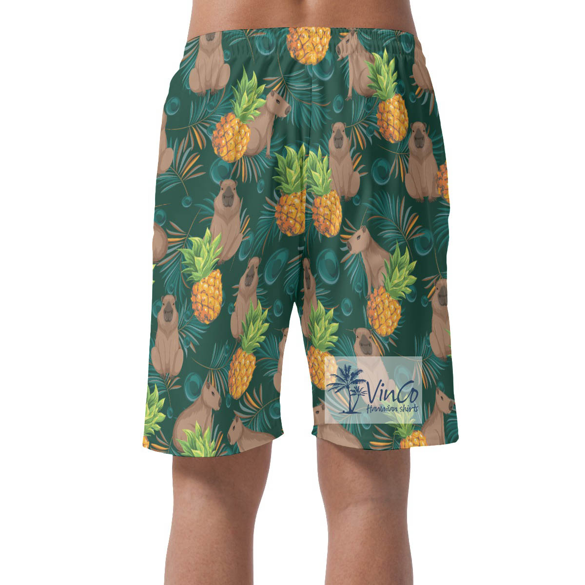 Funny Capybara Aloha Summer Shorts For Men