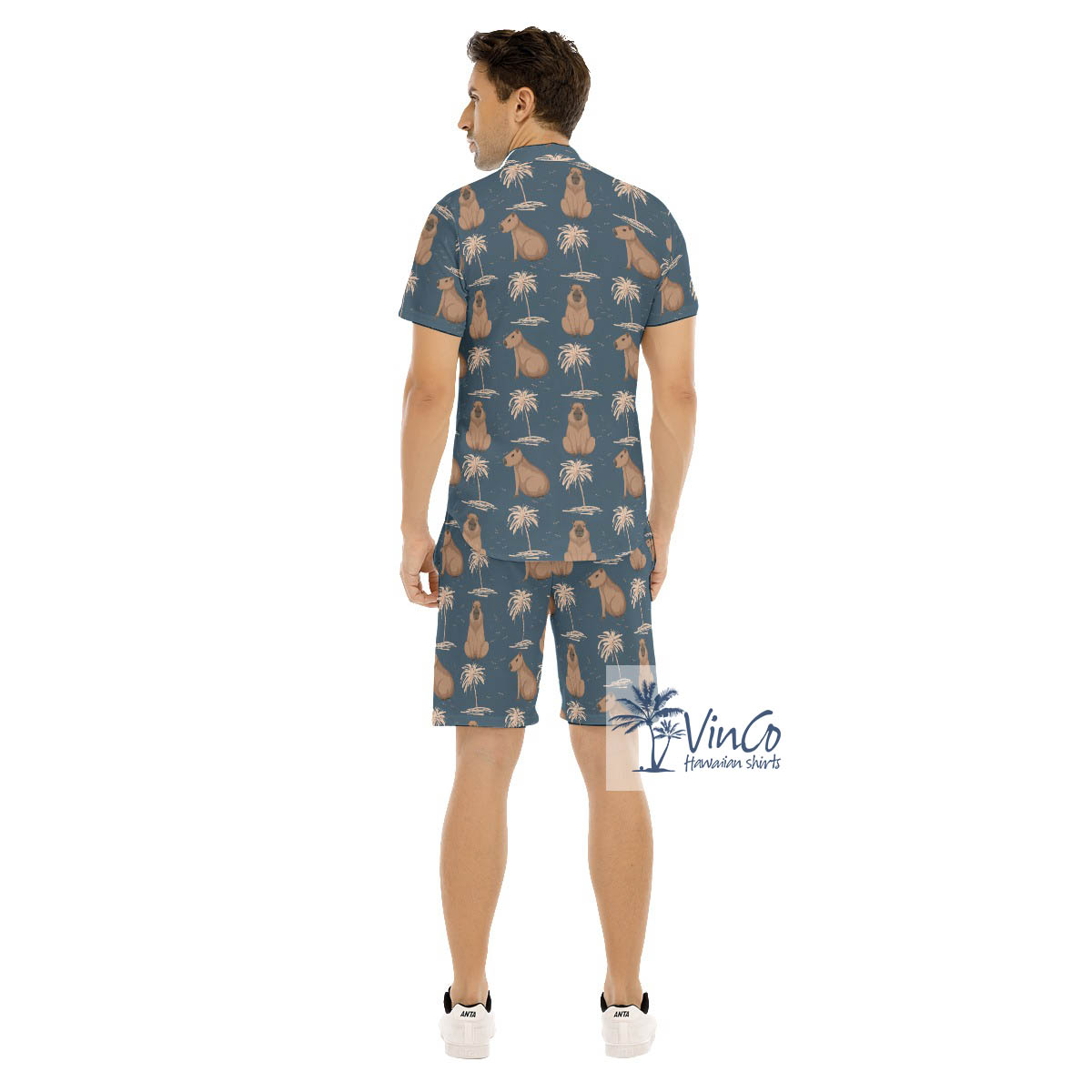 Matching Capybara Summer Beach Shirt And Shorts Set For Men