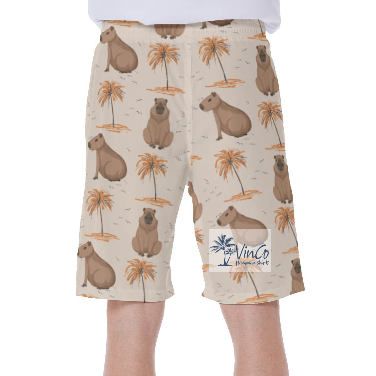 Men's Capybara Hawaiian Swim Shorts For Summer