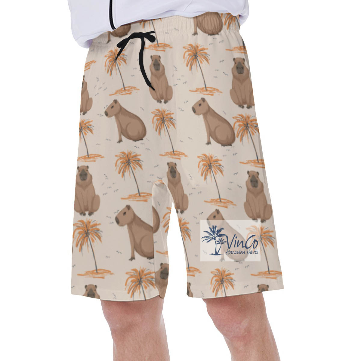 Men's Capybara Hawaiian Swim Shorts For Summer