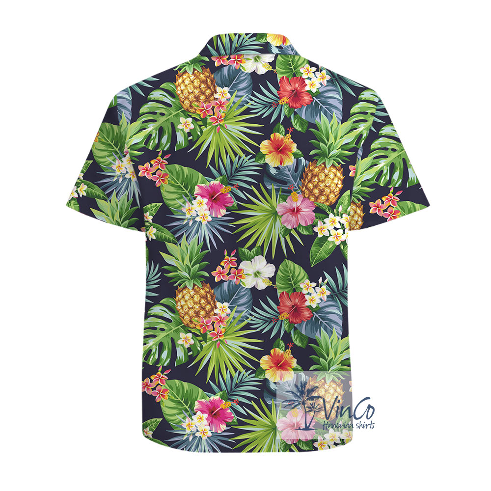 Tropical Cotton Hawaiian Shirt For Men