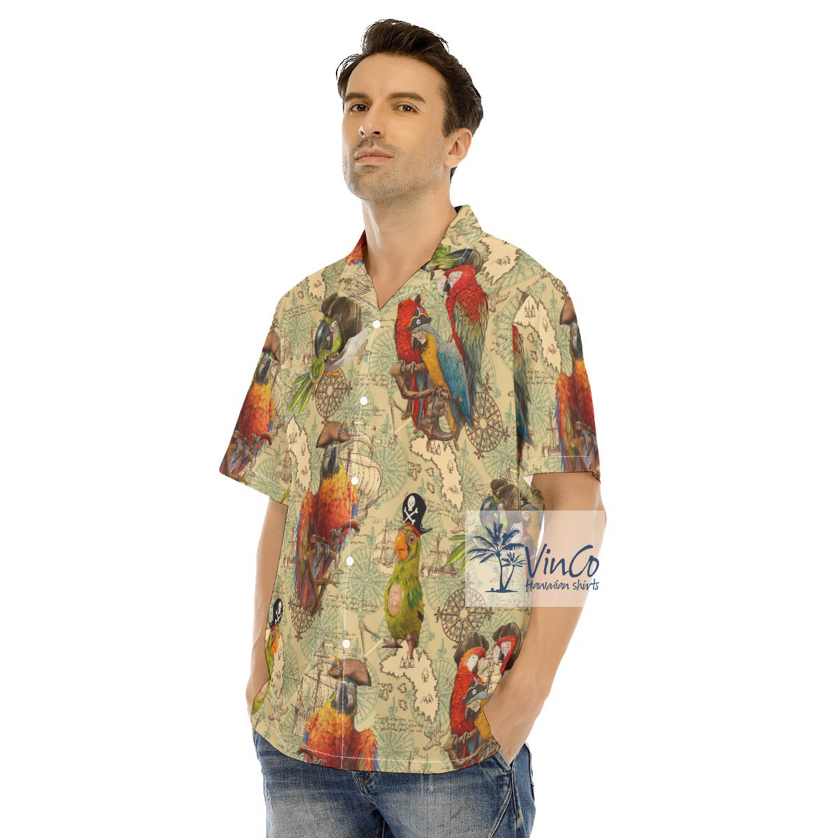 Funny Pirate Parrot Hawaiian Shirt