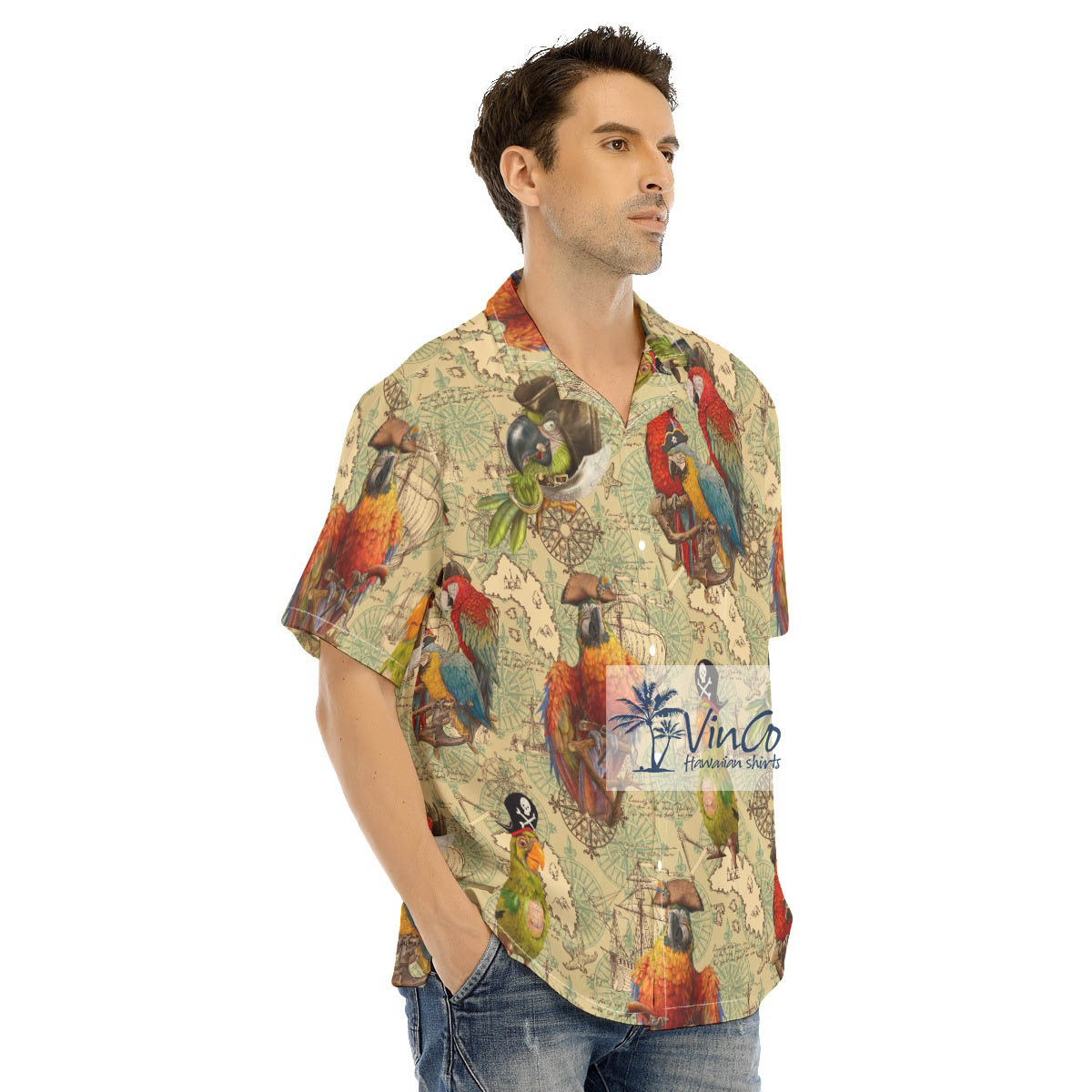Funny Pirate Parrot Hawaiian Shirt
