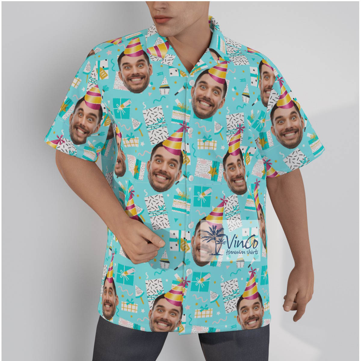 Custom Your Face Birthday Shirt For Men - variant image 1