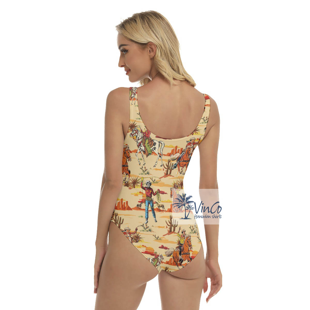 Cool Cowboy Hawaiian Summer Swimsuit For Women