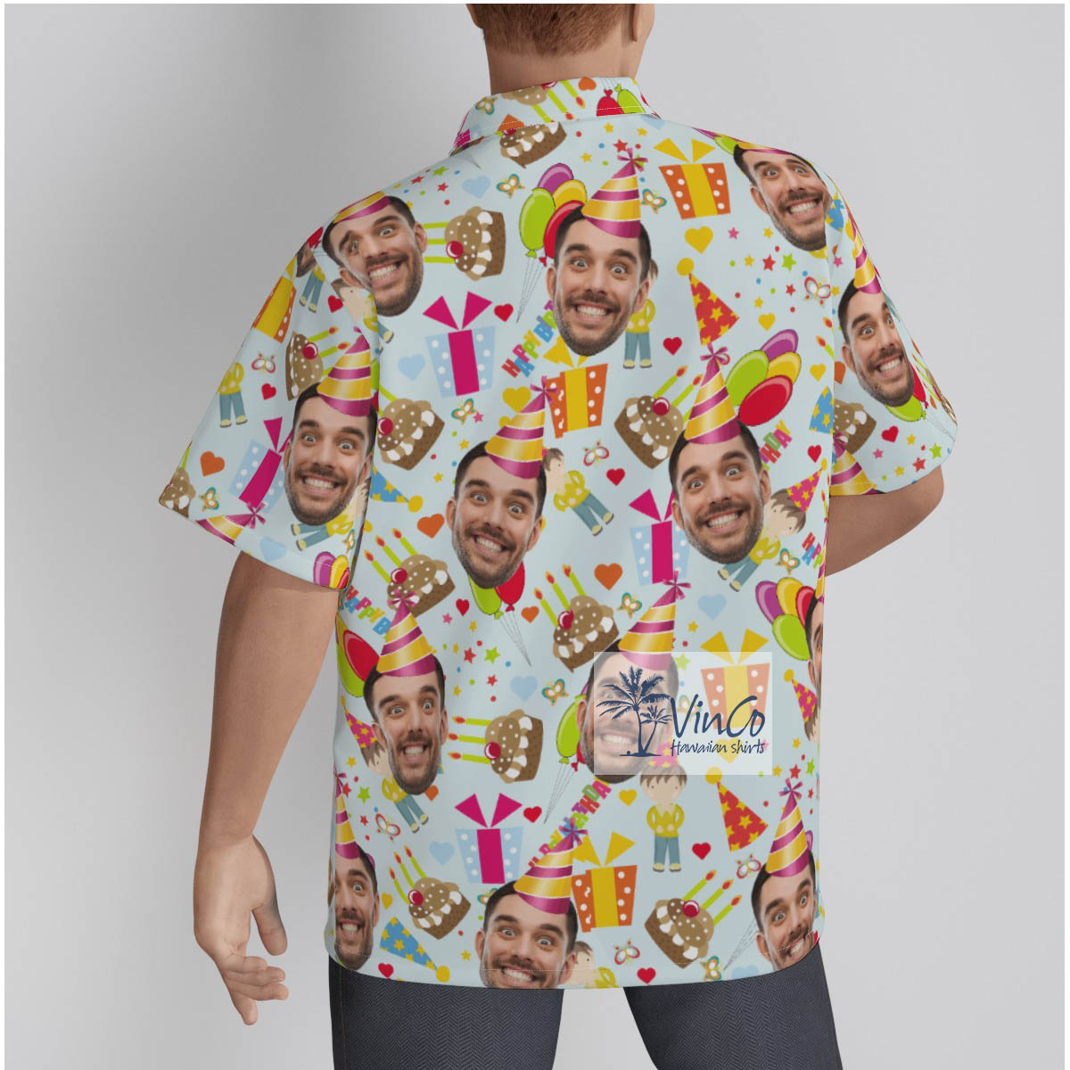 Personalized Faces Birthday Custom Hawaiian Shirt For Men