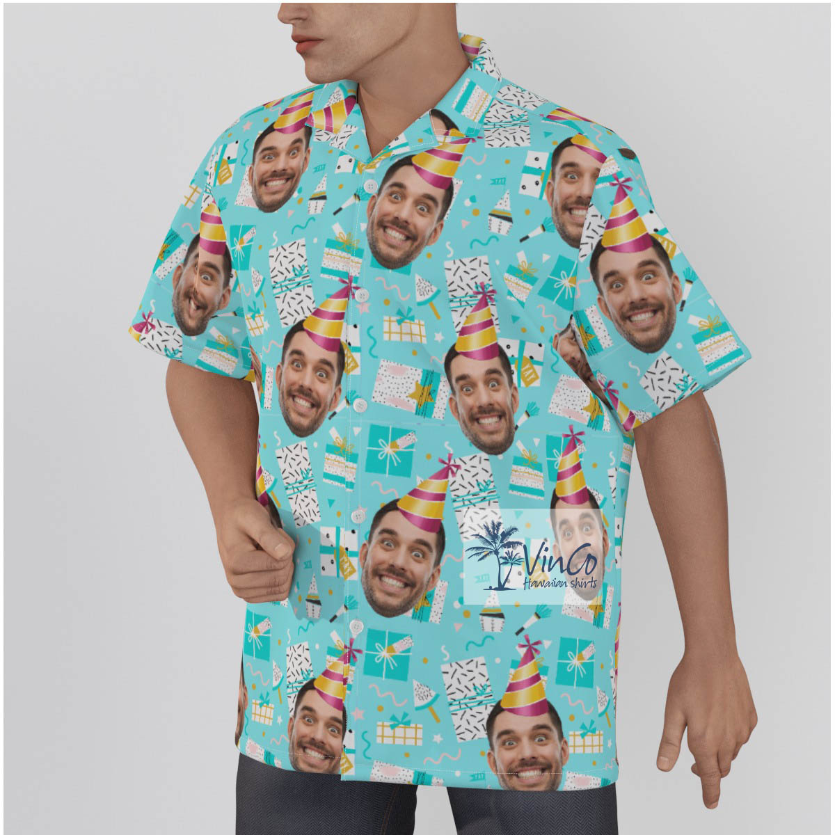 Custom Your Face Birthday Shirt For Men
