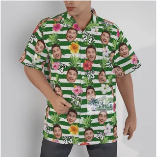 Personalized Face Birthday Gift Aloha Shirt For Men