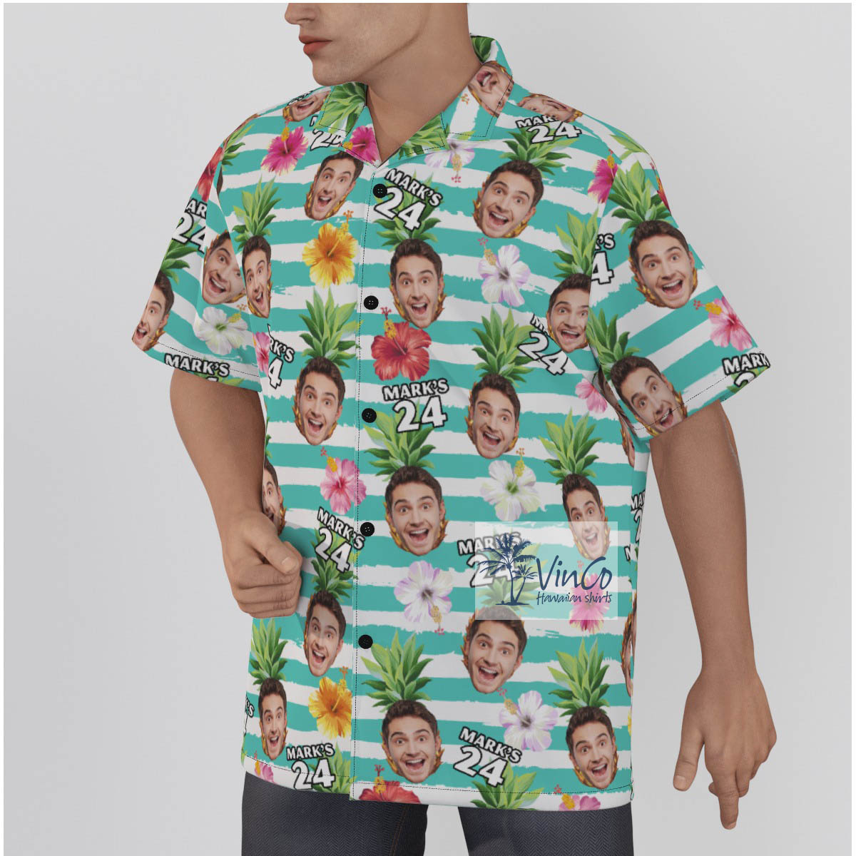 Birthday Gift Custom Hawaiian Shirt With Face And Age