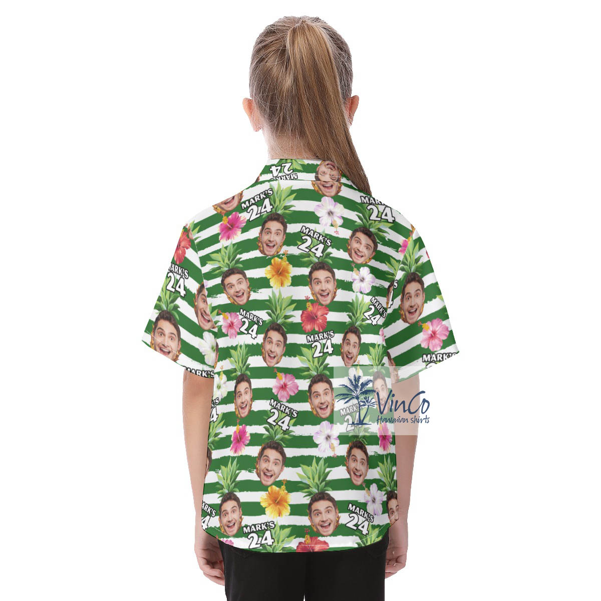 Custom Face Birthday And Age Hawaiian Shirt For Kids