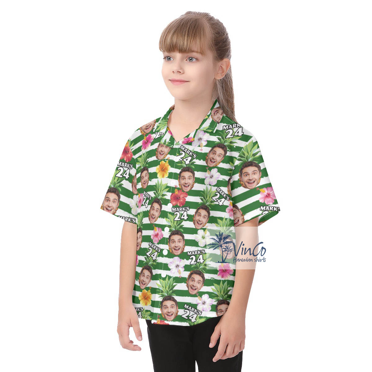 Custom Face Birthday And Age Hawaiian Shirt For Kids