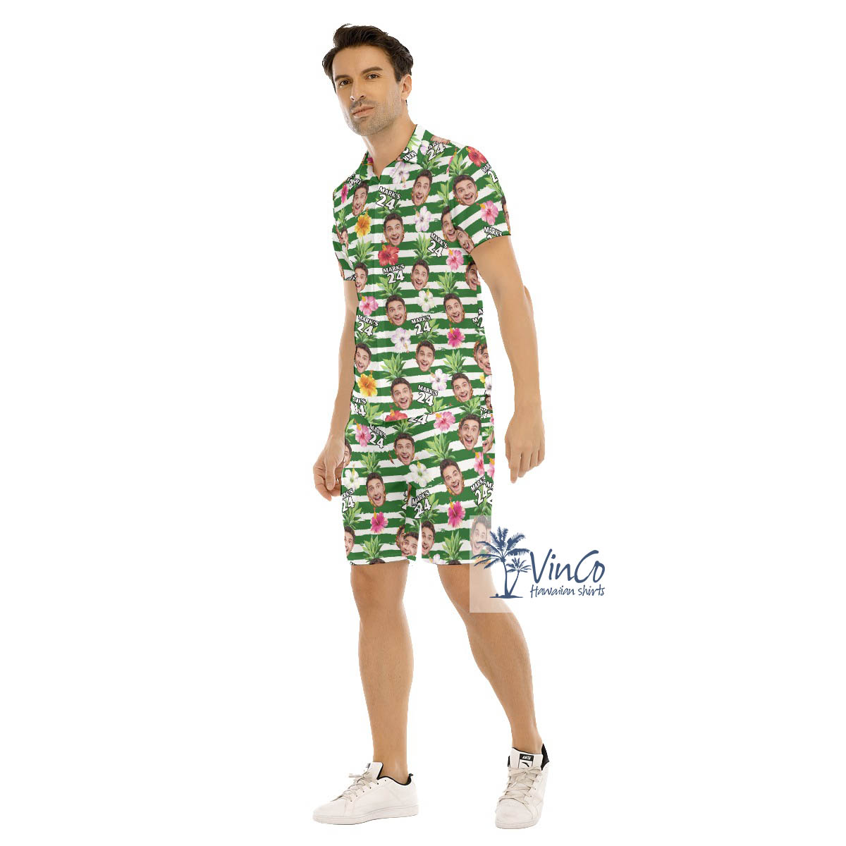 Personalized Face Birthday Boy Girl Hawaiian Shirt Set For Men