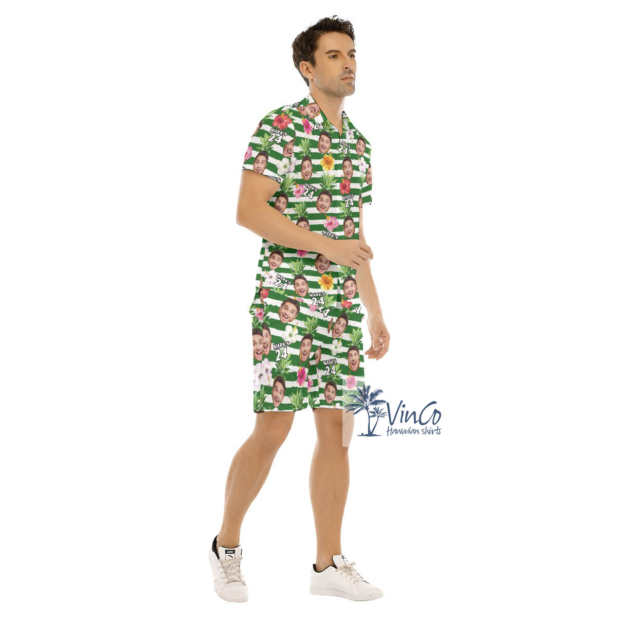 Personalized Face Birthday Boy Girl Hawaiian Shirt Set For Men