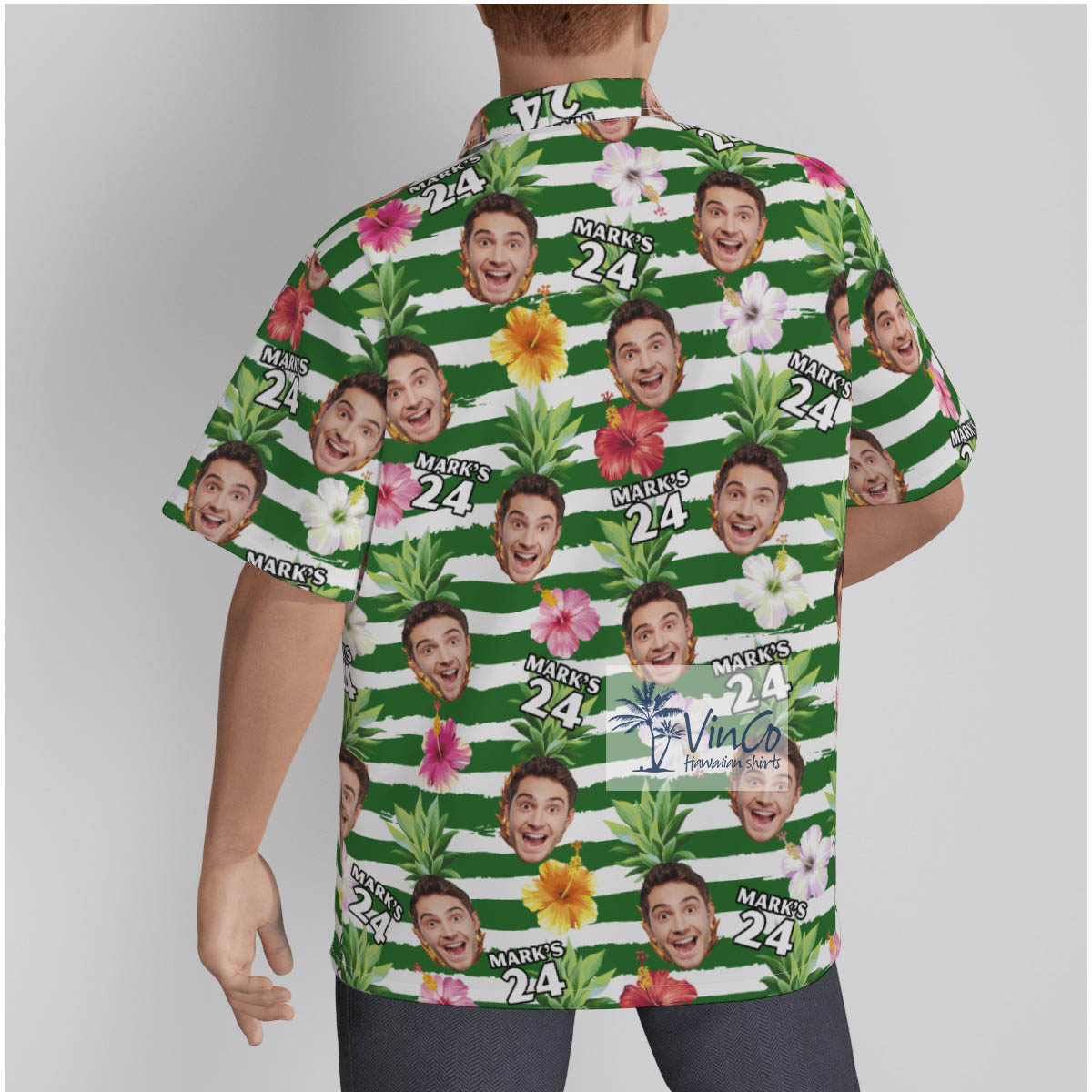 Personalized Face Birthday Gift Aloha Shirt For Men