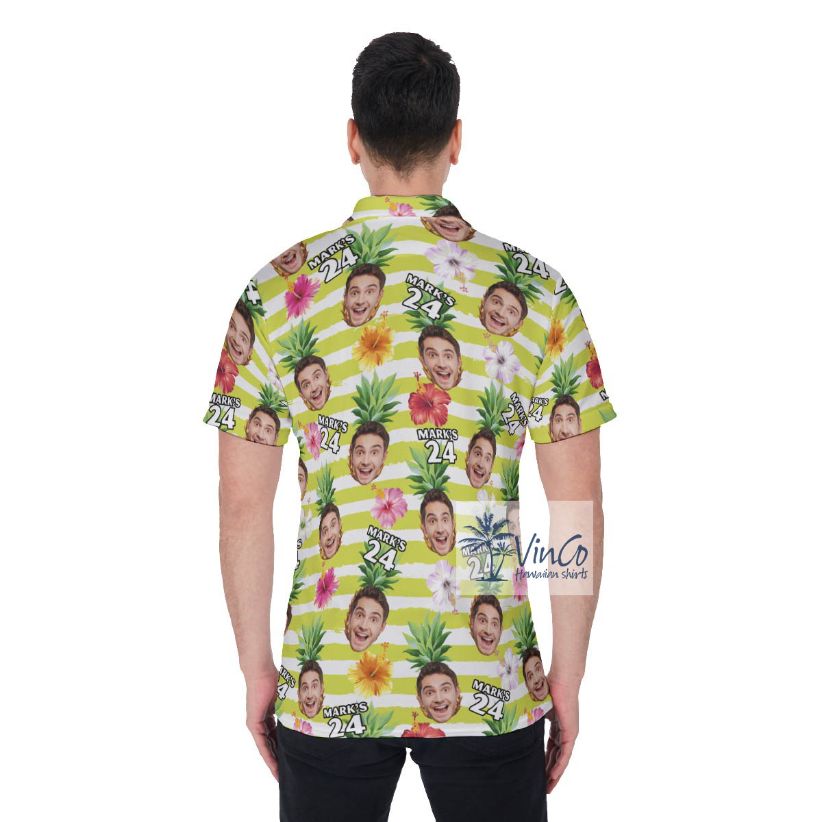 Personalized Birthday Gift Custom Face Aloha Polo For Men