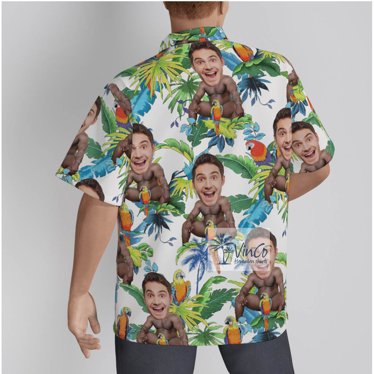 Funny Custom Hawaiian Shirt Barry Wood Face For Men