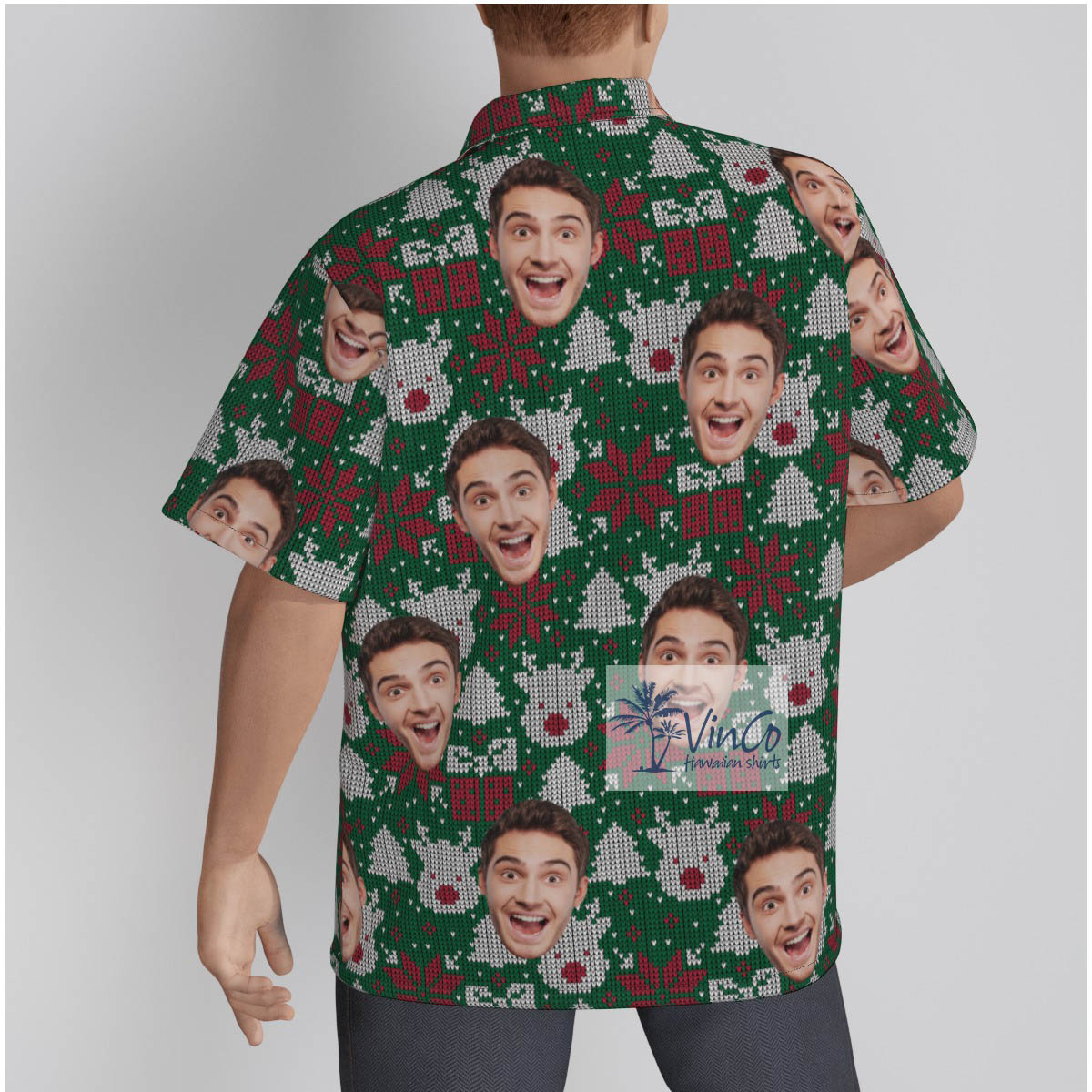 Funny Custom Face Ugly Christmas Hawaiian Shirt