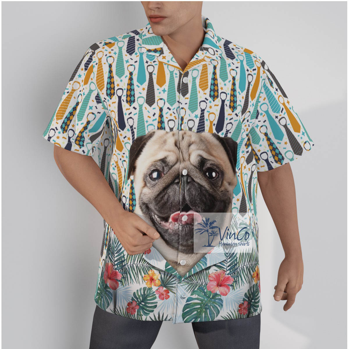Funny Personalize Dog Hawaiian Shirt For Men - variant image 1
