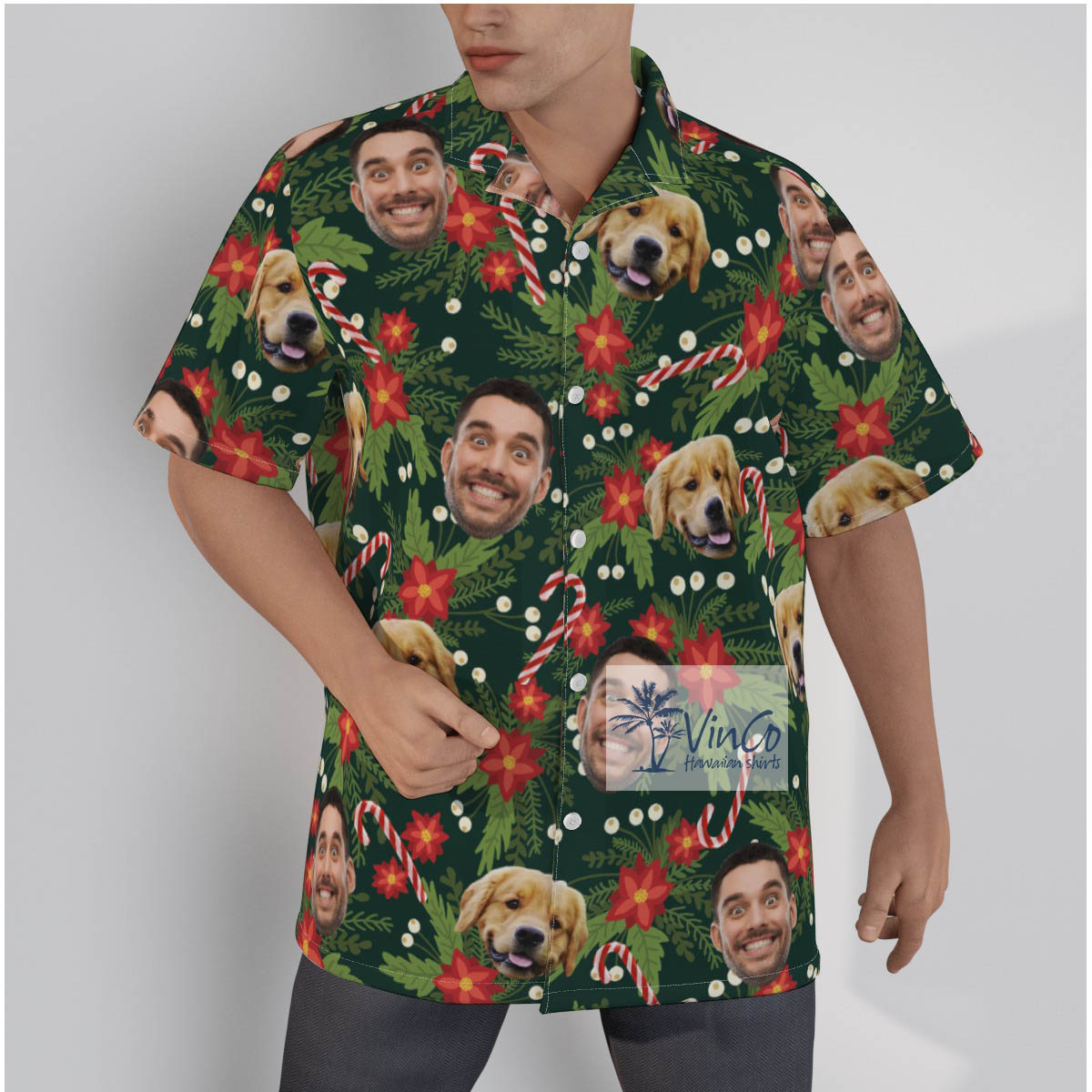 Custom Christmas Hawaiian Shirt With Multiple Faces - variant image 1